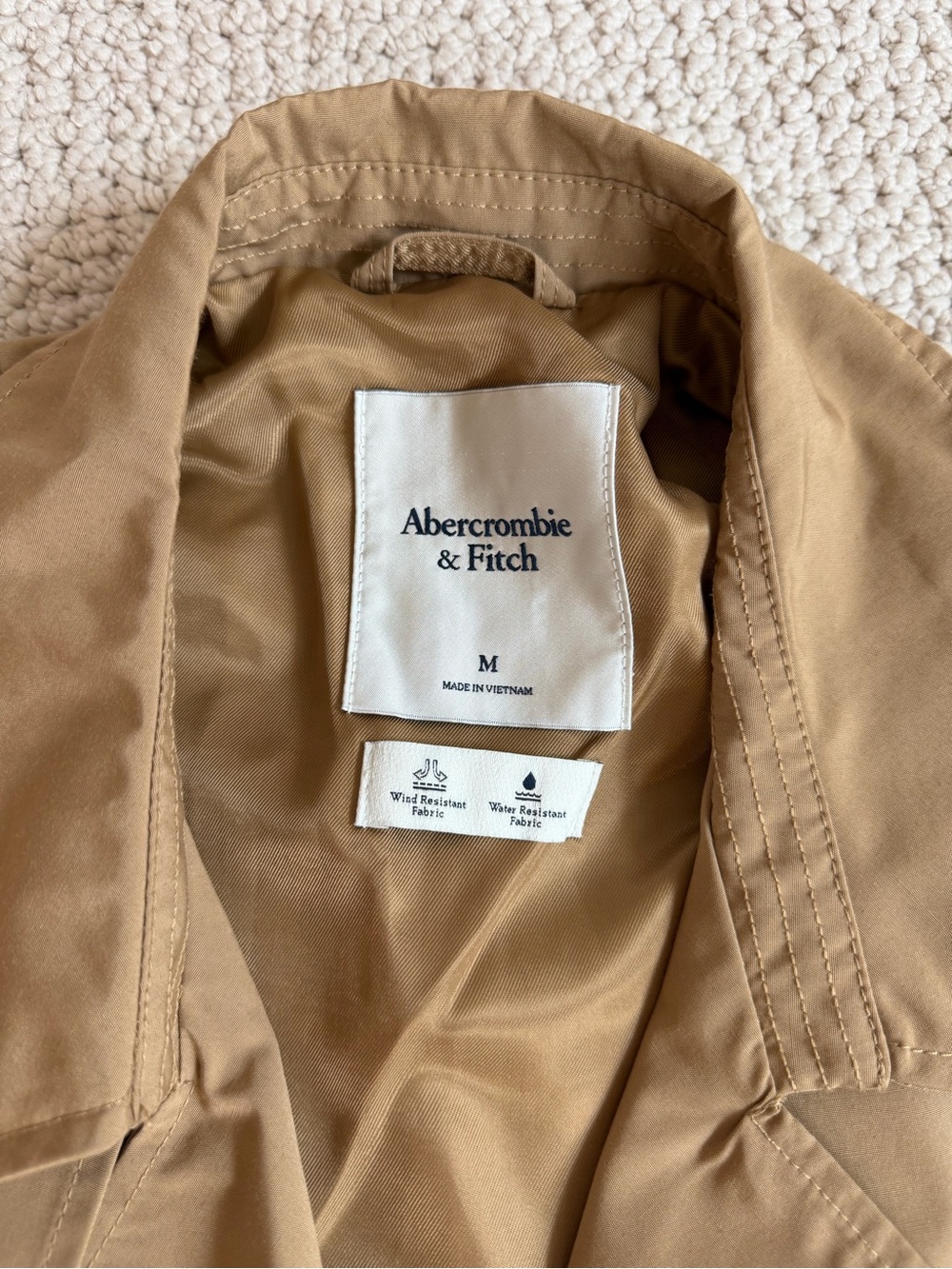 Abercrombie & Fitch Cropped Trench Coat - Taupe - Picture 4 of 4